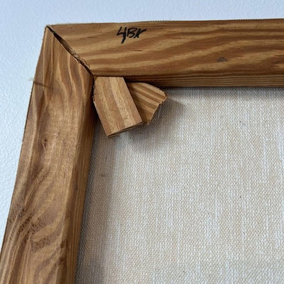 "SAD FACE CLOWN" Print on Canvas 28 x 22 Inches, MCM Mid-Century - Picture 12 of 12